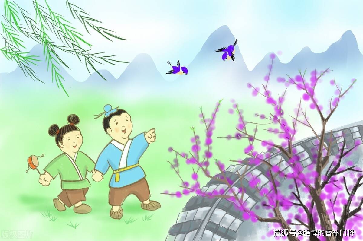 原创古诗蓬头稚子学垂纶侧坐莓苔草映身写的是孩子在做什么蚂蚁庄园