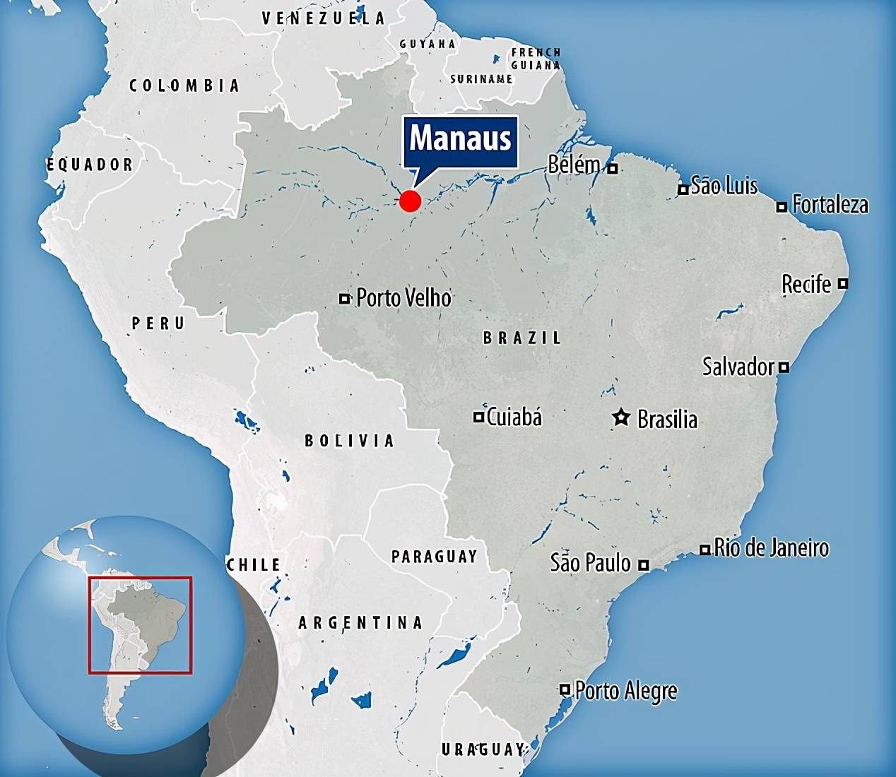 马瑙斯地图图片