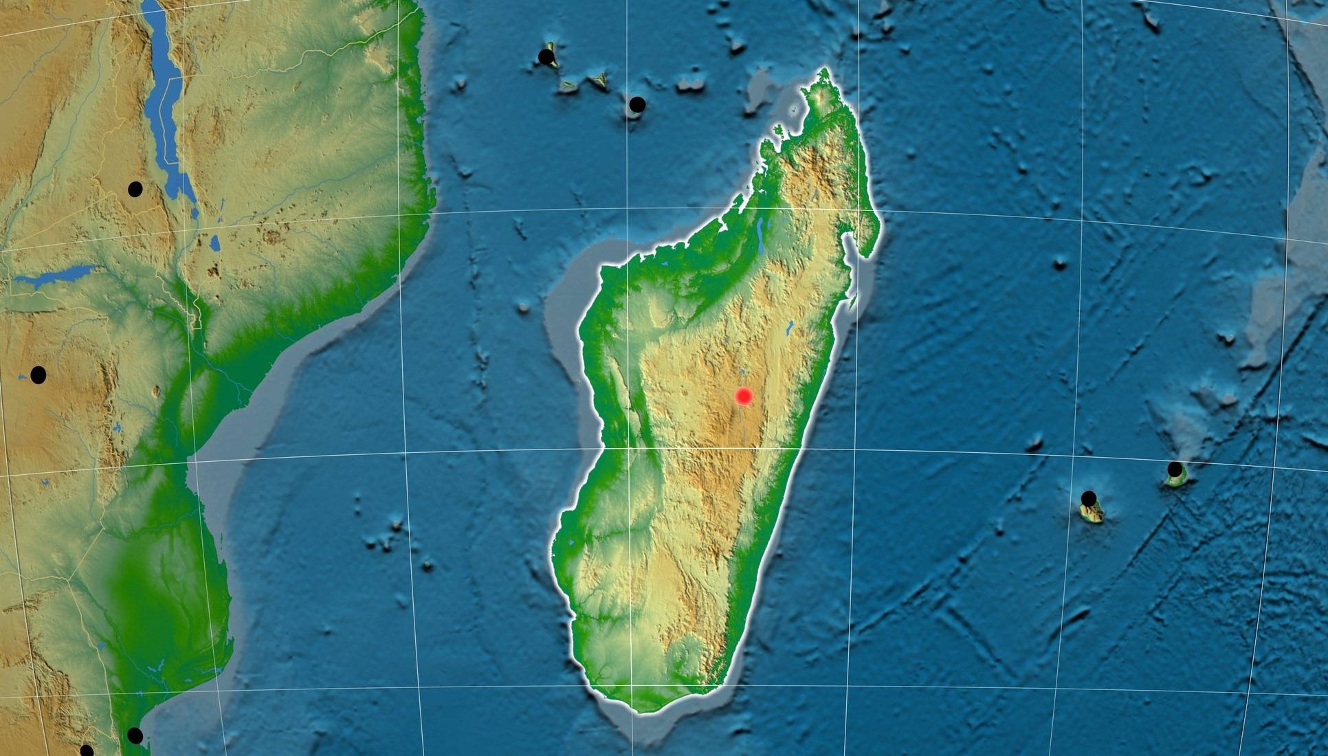 马达加斯加地图高清图片