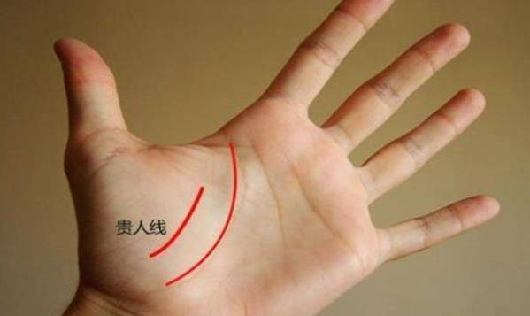 手相中的贵人纹是位于大拇指下方与生命线有着相似弧度以及延伸方式的