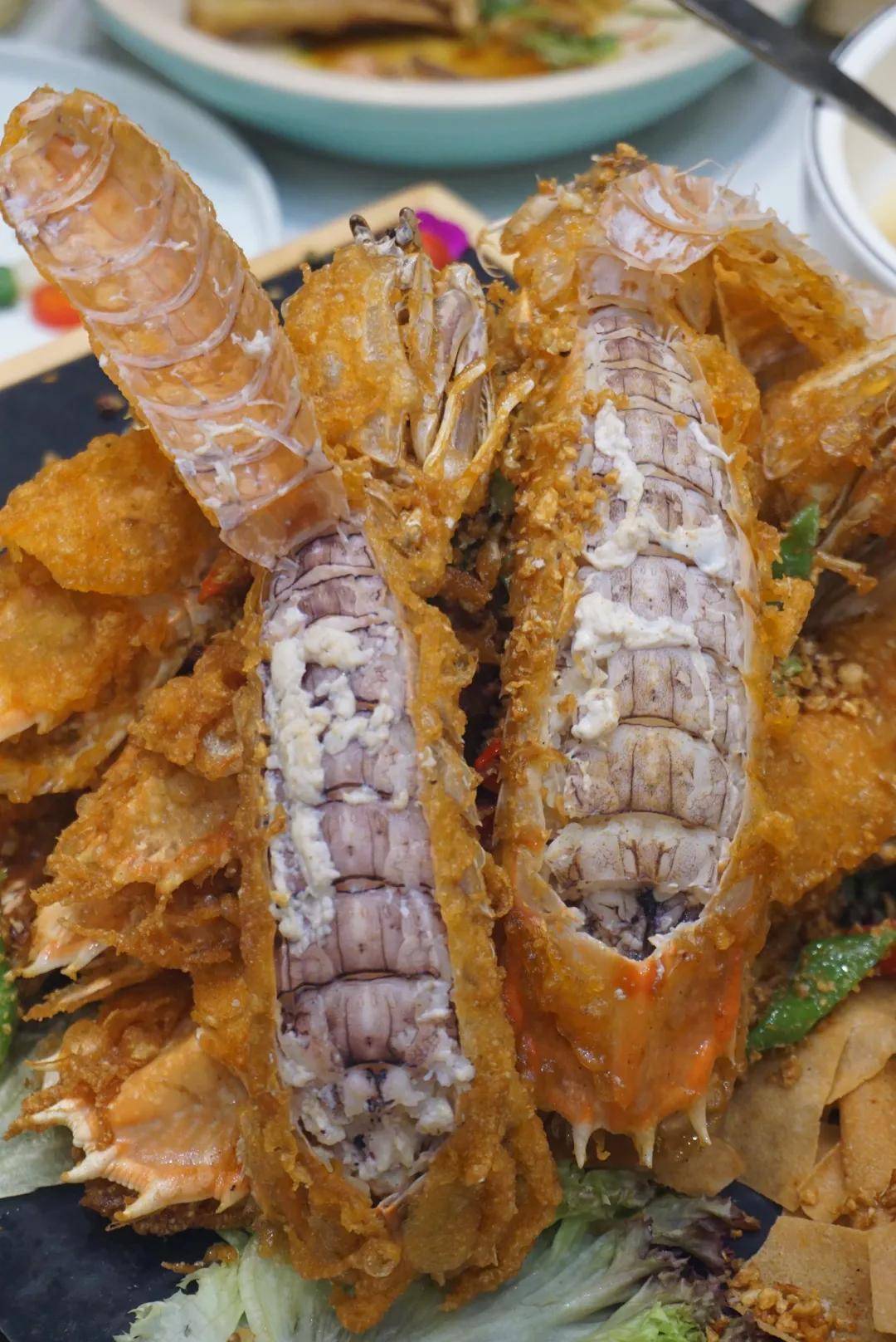 手臂大的椒盐富贵虾厦门商务宴请天花板的广州私房菜