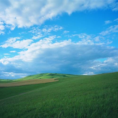 廣闊草原藍天白雲最美風景微信頭像_風景_草原_頭像