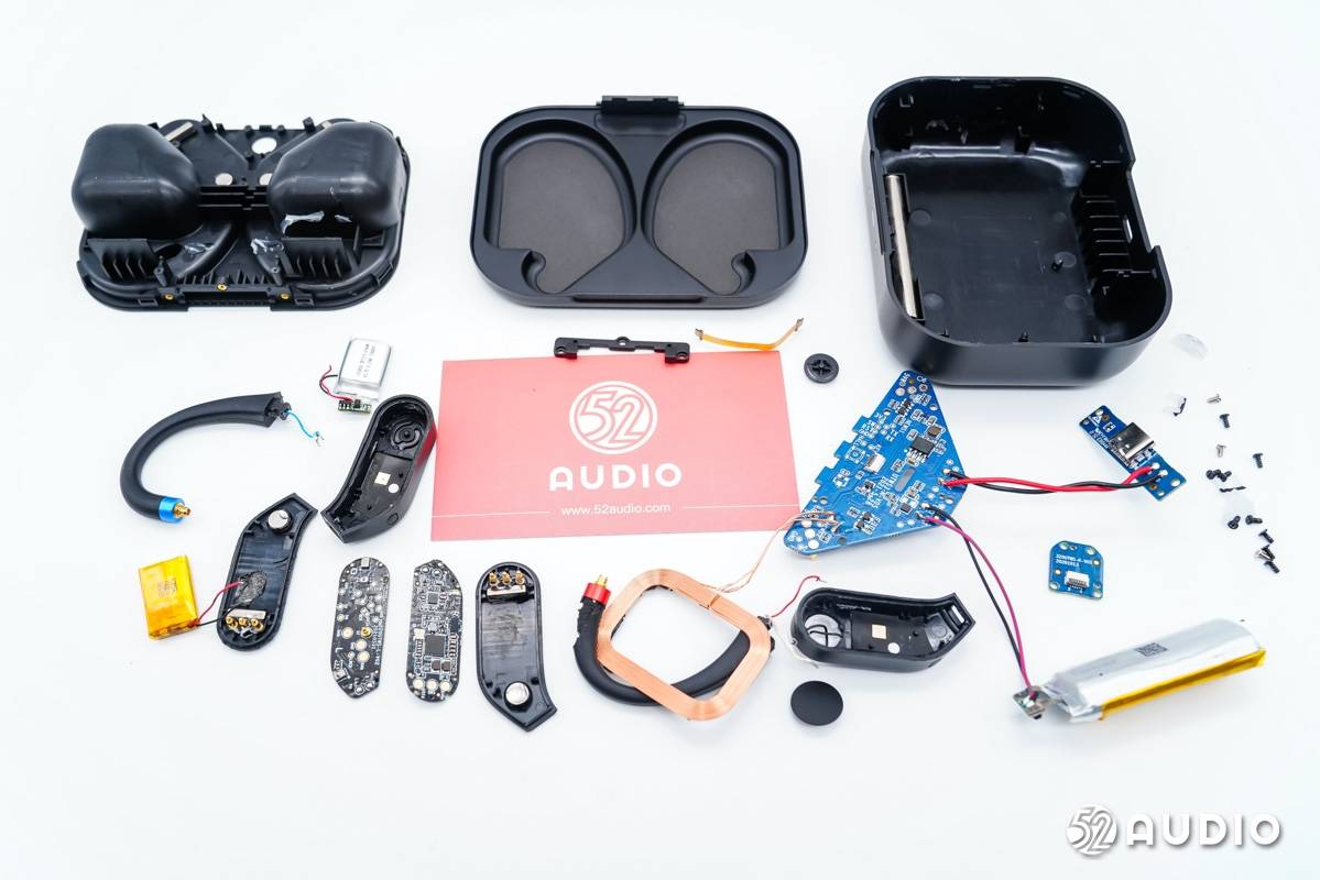 搭载高通qcc5141蓝牙芯片支持骁龙畅听飞傲fiioutws5真无线耳挂拆解