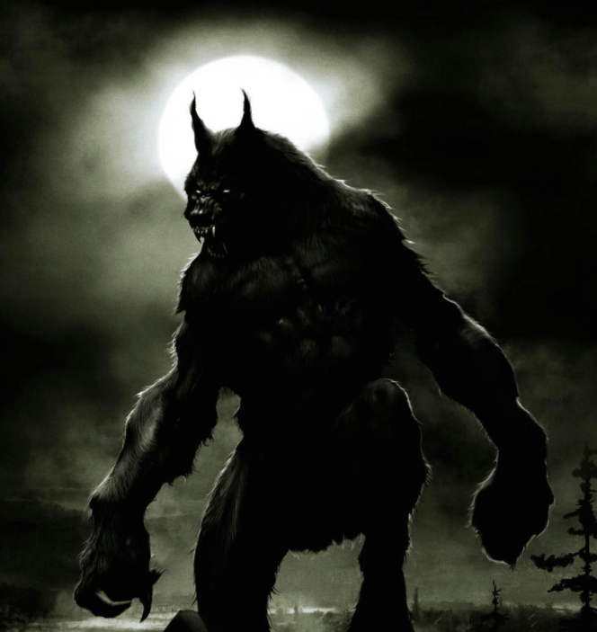 原创真有狼人美国一地现类似狼人生物上半身像狼或猫下半身像人