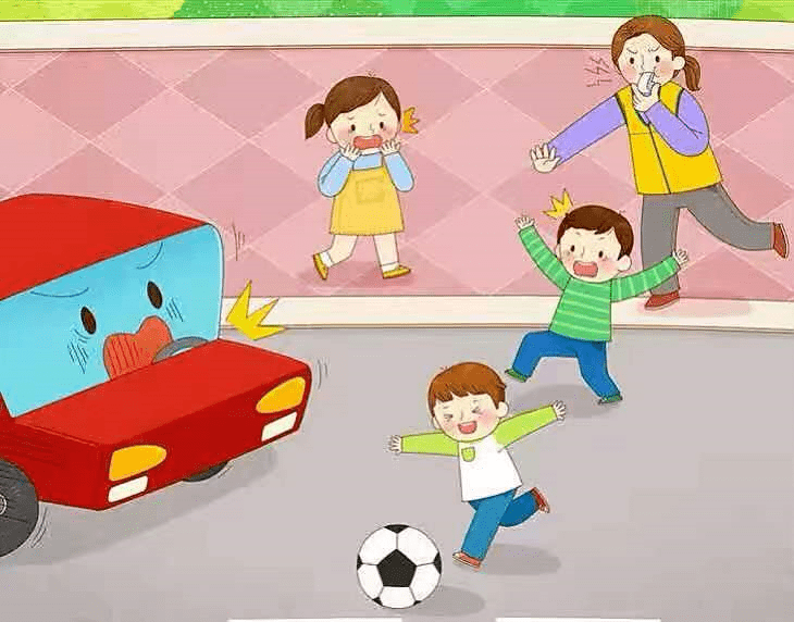 不得在马路中间玩耍过马路时,需牵好家长的手,不可挣脱或在马路上追逐