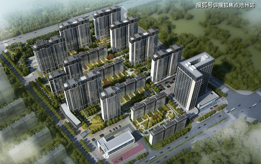 卓越坊项目效果图这样的排布使得楼与楼之间的布局