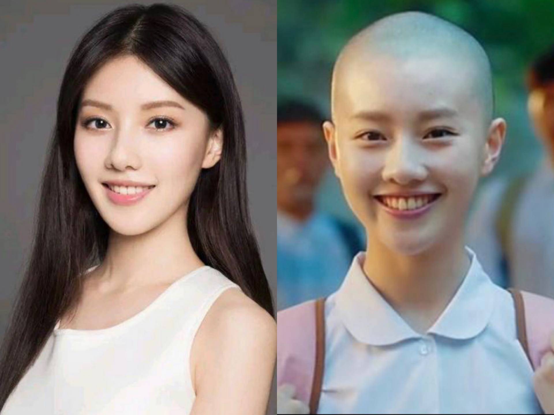 同样是光头造型,陈冲宁静惊艳,孙菲菲殷桃雷人,杨幂太敷衍_头套_头顶