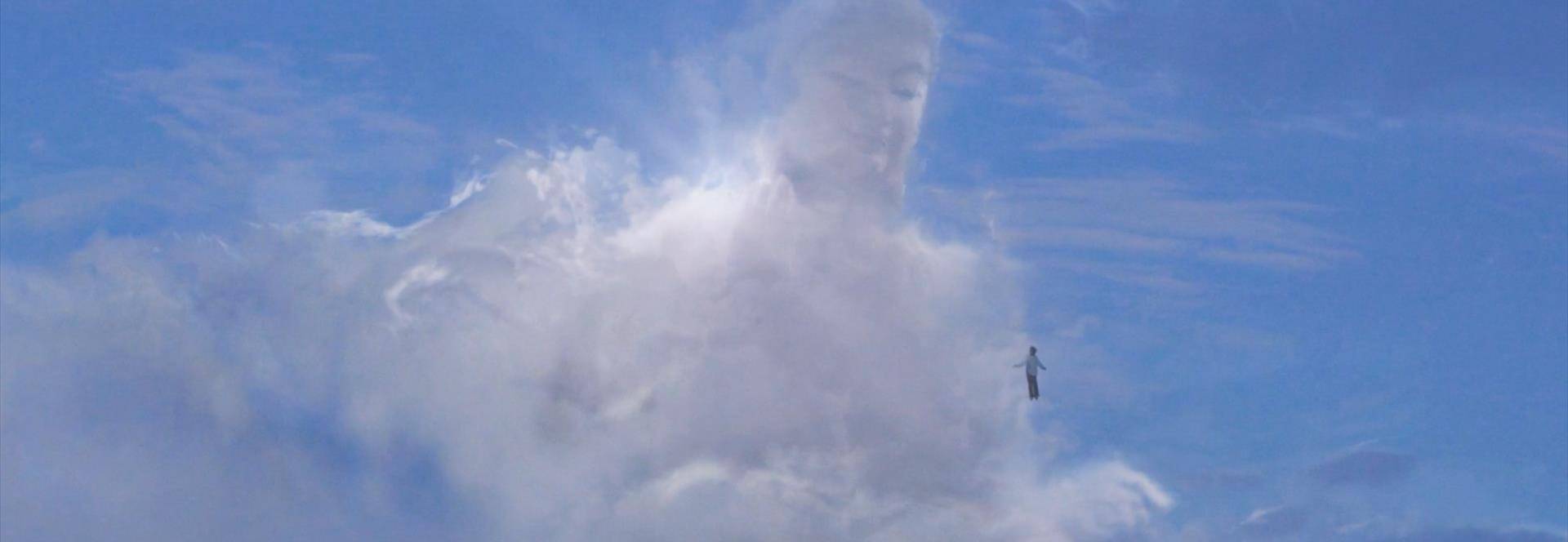 这时他终于参透了如来神掌的精髓,双手合十,从高空降落.