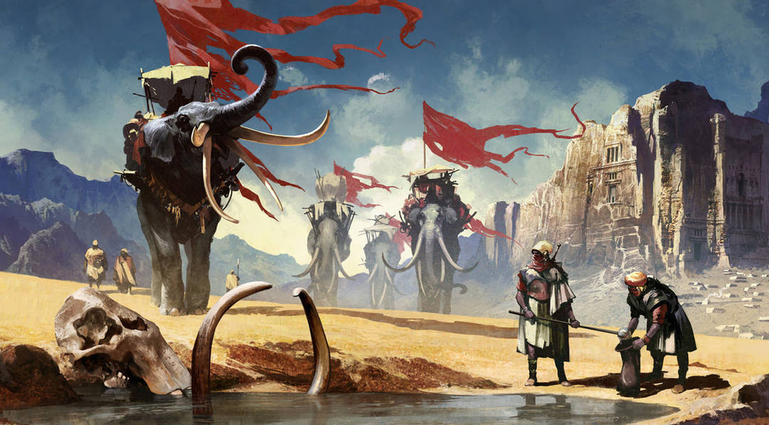 原创万智牌的御用画师笔下的战争场景刻画堪称恢弘的画风