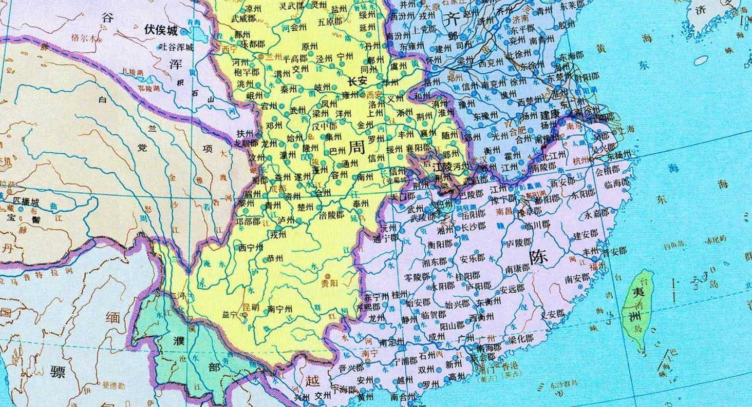 陈朝地图图片