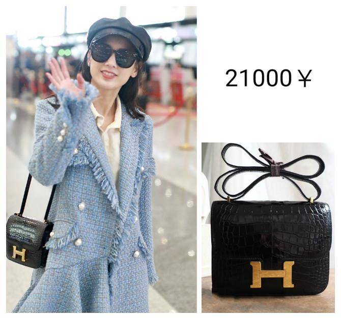 百亿阔太黄圣依现机场,挎2万的包包,推3万的箱子,一身豪气