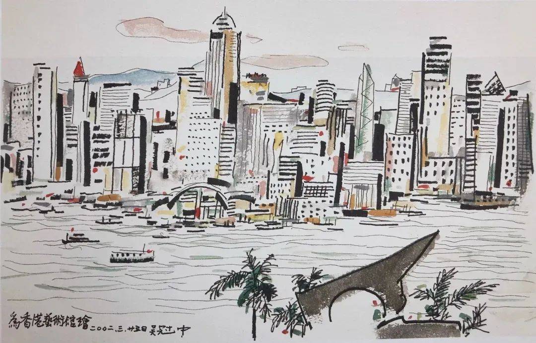 吴冠中画香港,美醉了_cm_画面_笔下