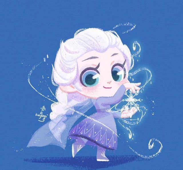 超可爱的q版迪士尼公主,谁能抵挡安娜和艾莎的卖萌?我是不能!