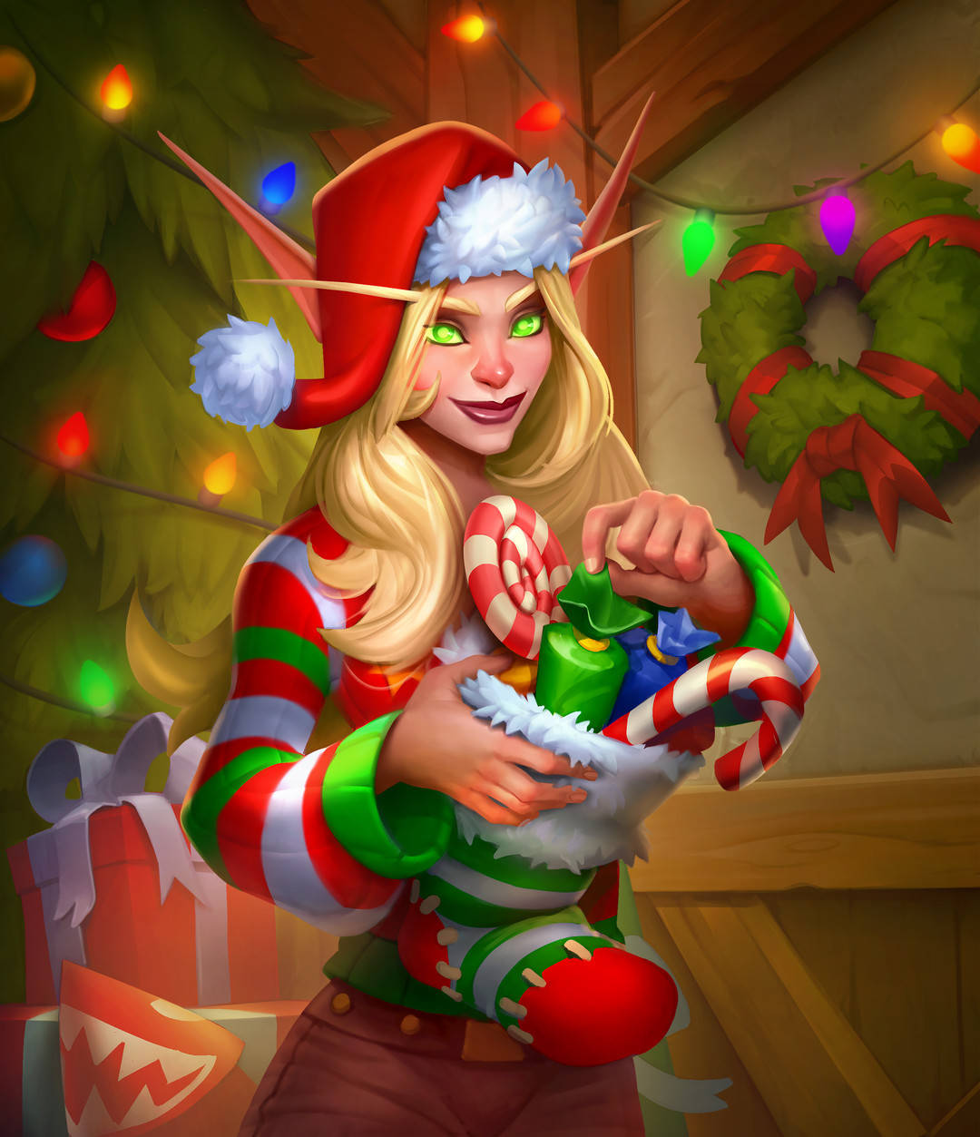 鉴赏一下炉石传说最新皮肤原画,画师之间,亦有不同_阿兰娜_清风_凯尔