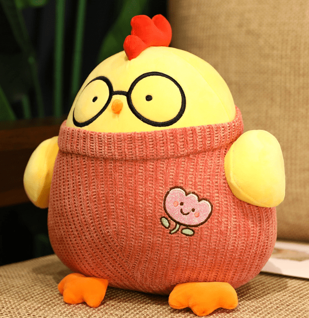 原创小鸡戴眼镜可爱又安全