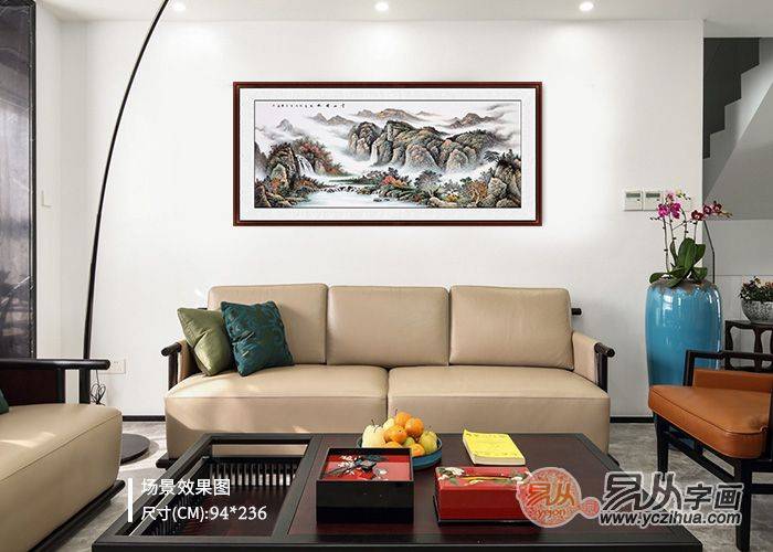 沙发背景墙画怎么选 这样选 让家犹如返璞归真的世外桃源 粉紫色