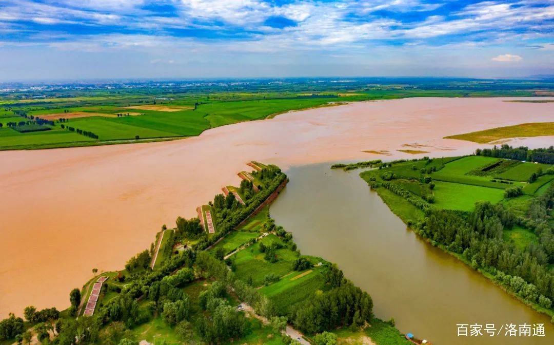 伊洛河入黄河口处图片
