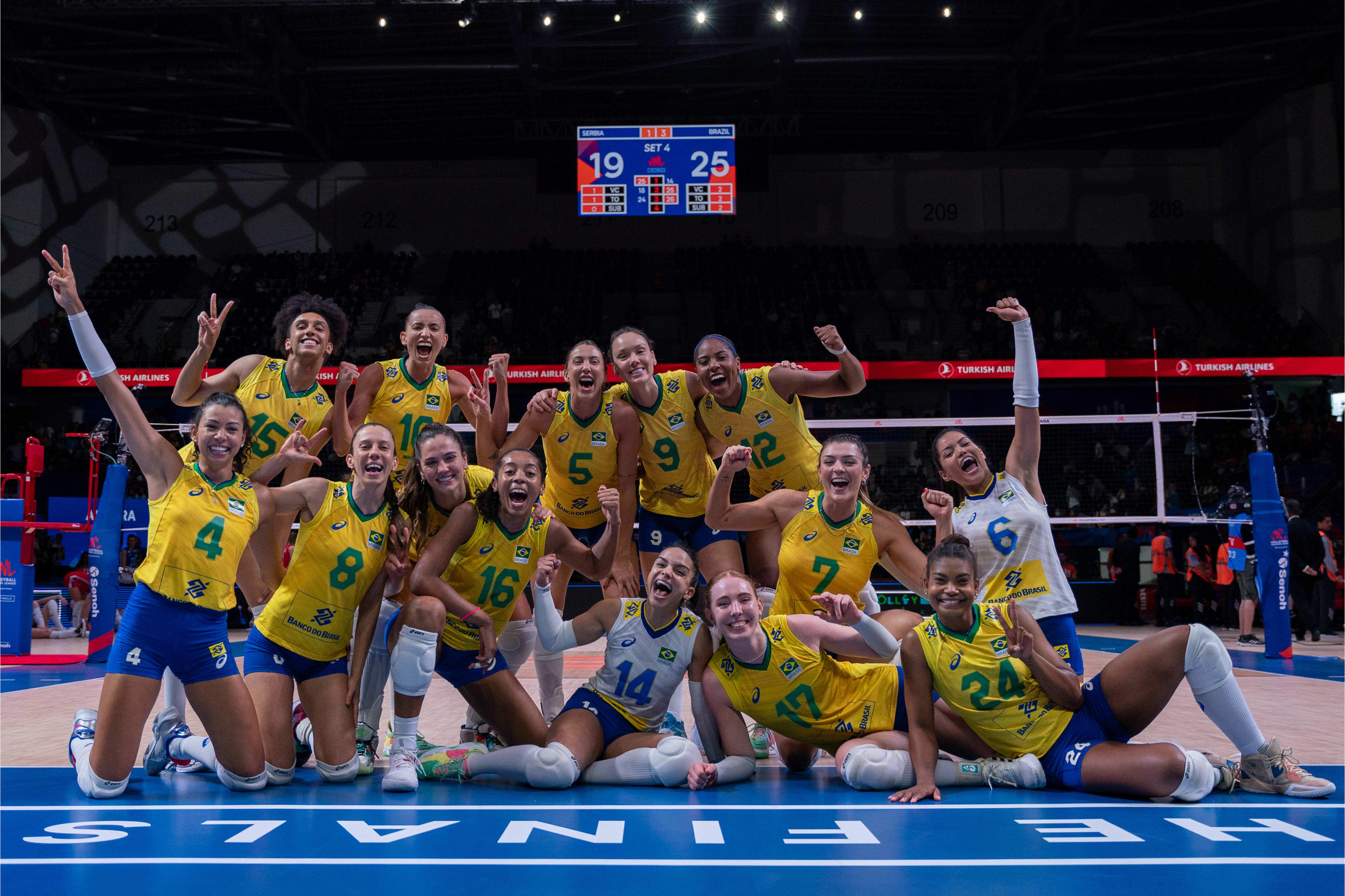 世界女排联赛总决赛，巴西3