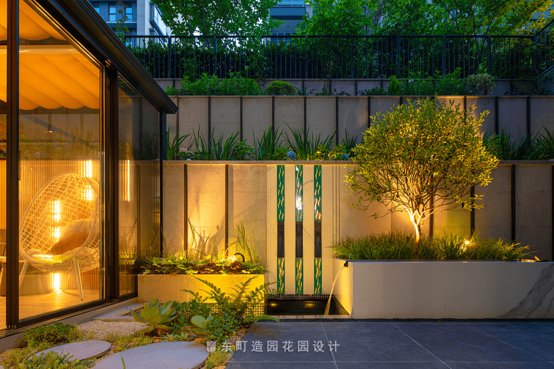 60㎡下沉式庭院改造设计,现代风~_花园_空间_景观