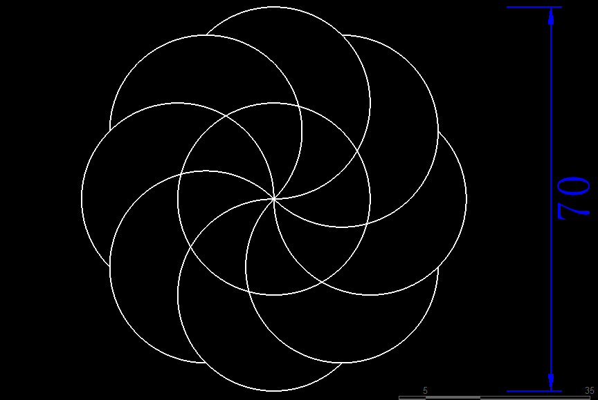 cad制图软件中利用环形阵列命令画圆弧