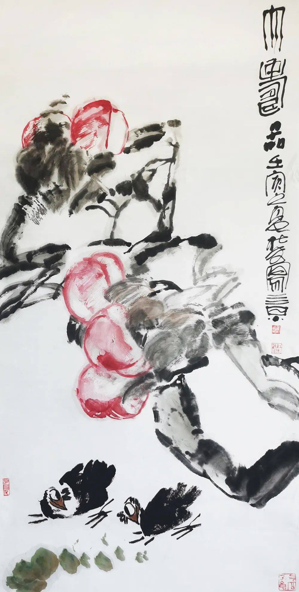 清风入怀杜未大写意花鸟画