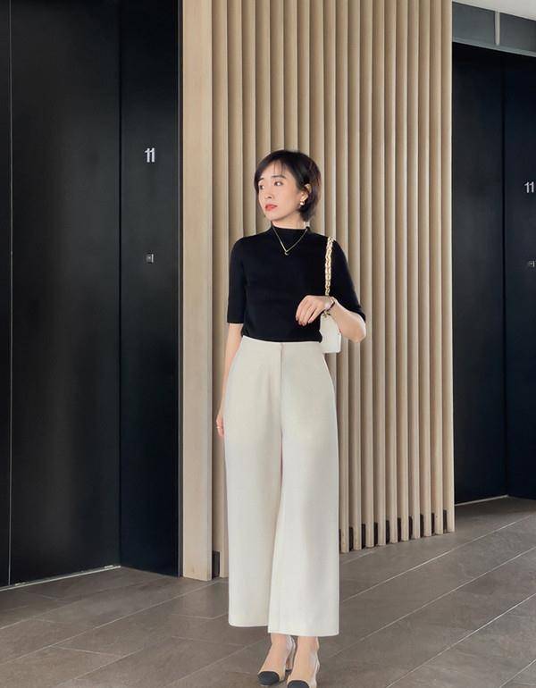 原创白色阔腿裤有多高级瞧这些优雅气质的搭配时髦女人都在穿