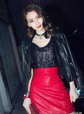 原创女明星皮衣造型baby甜美唐嫣御姐刘亦菲最仙赵丽颖却被吐槽土