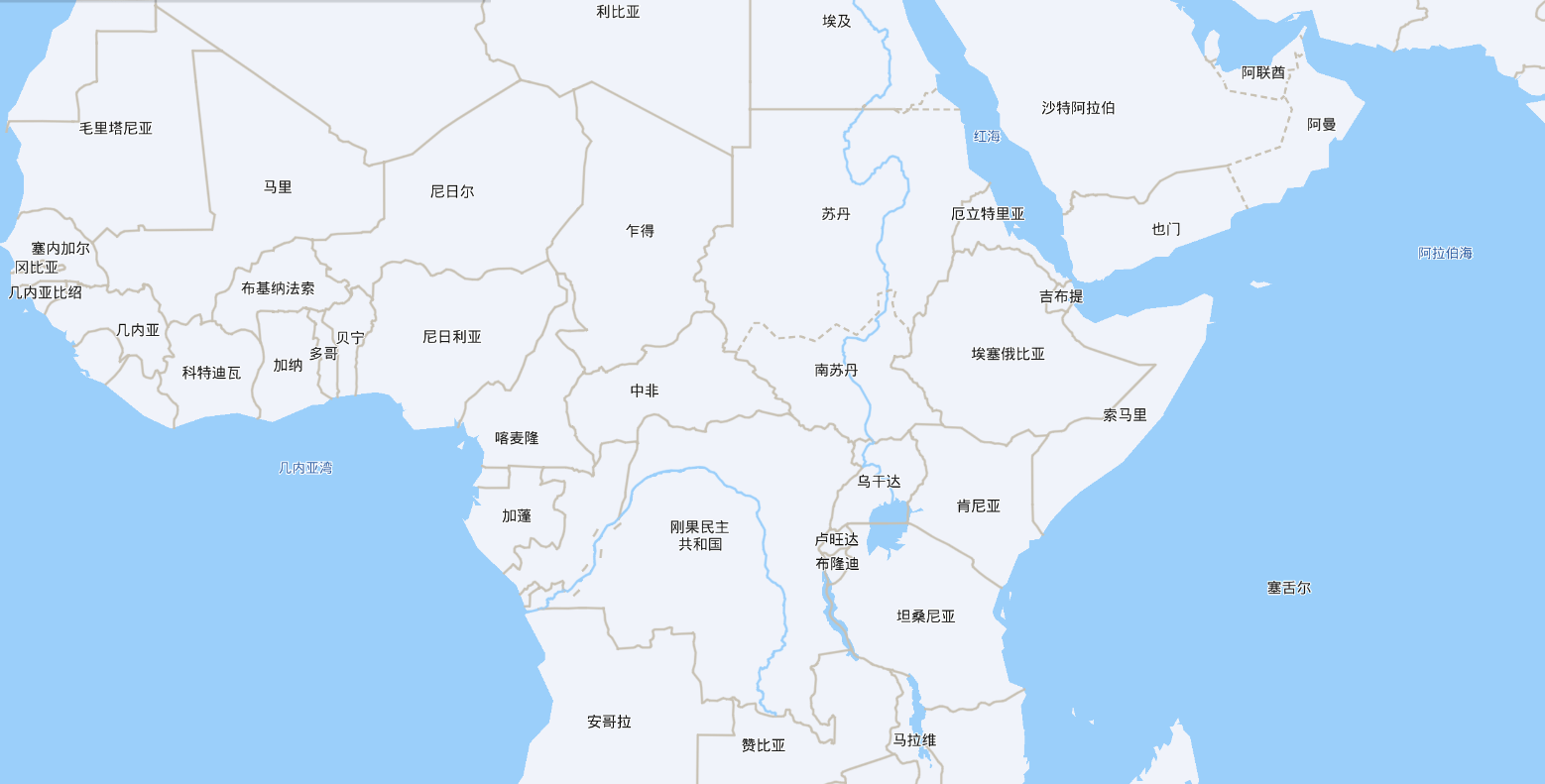 中部非洲地图图片