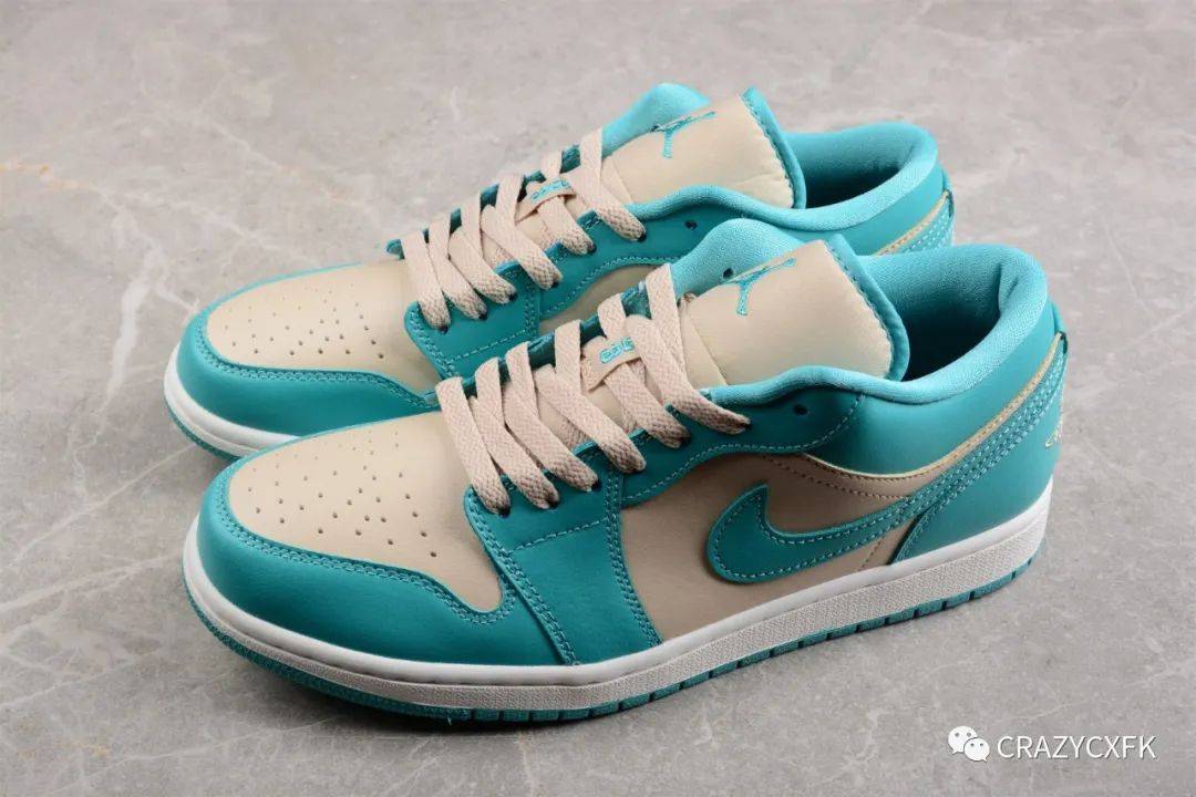 乔丹air jordan 1 low sand drift sail washed teal 蒂芙尼绿低帮