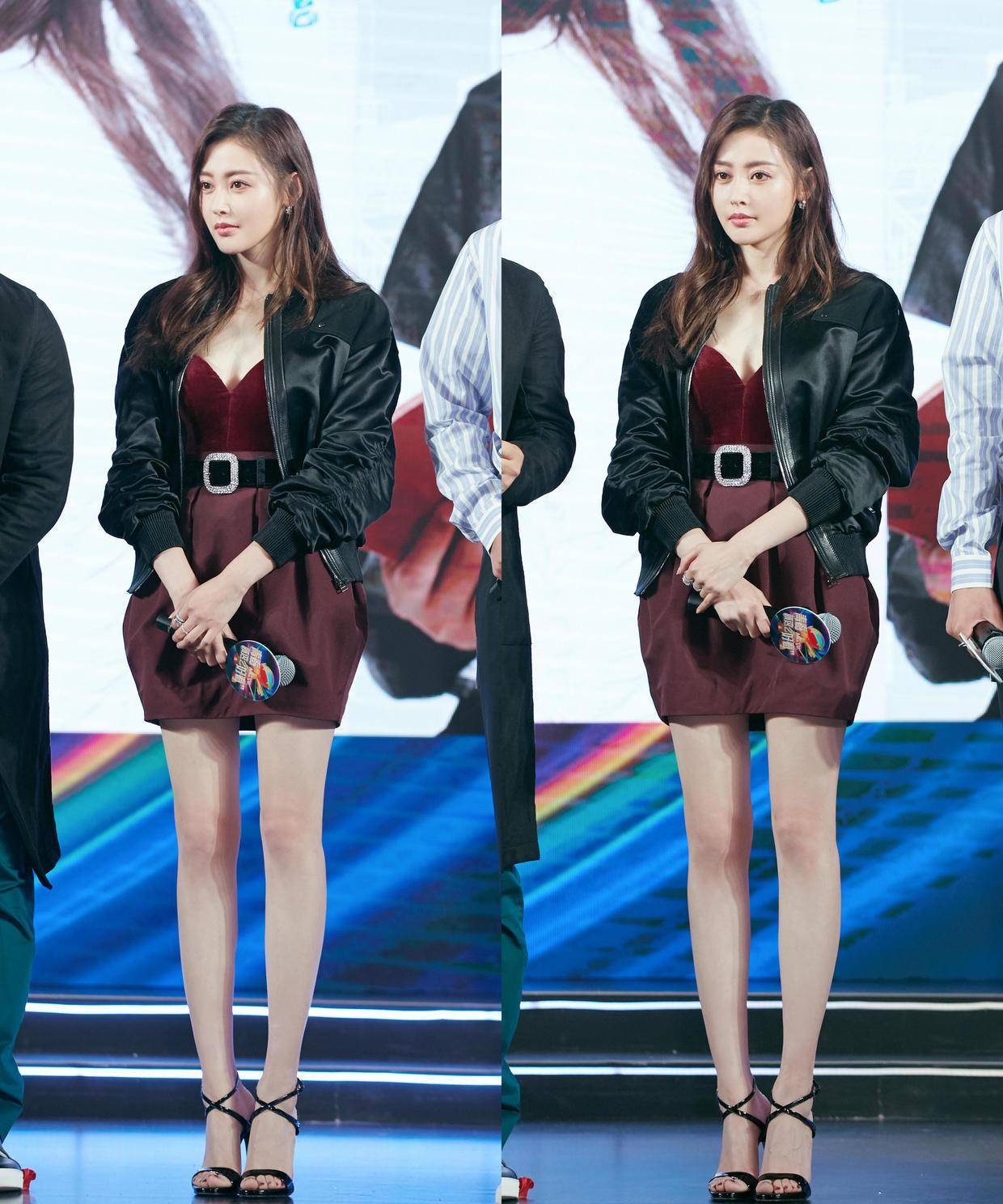 张天爱的"竹竿腿"绝了,穿一袭抹身材连衣裙高挑纤瘦,高级又洋气_时尚