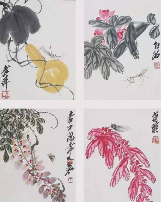 齐白石草虫图200张,中国齐白石书画院院长齐良芷弟子说,他把工笔草虫