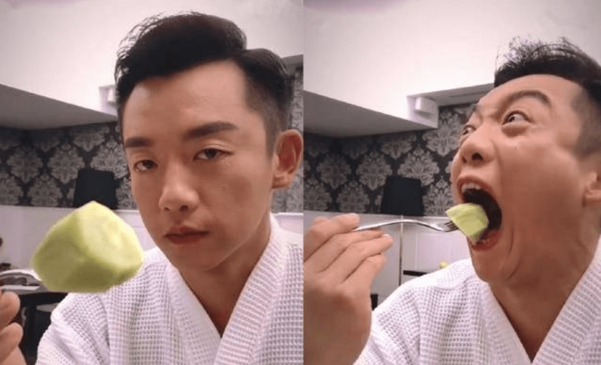有种"搞笑"叫男星涂口红吃东西,鹿晗秀气,王俊凯直男,当看到他:太魔性