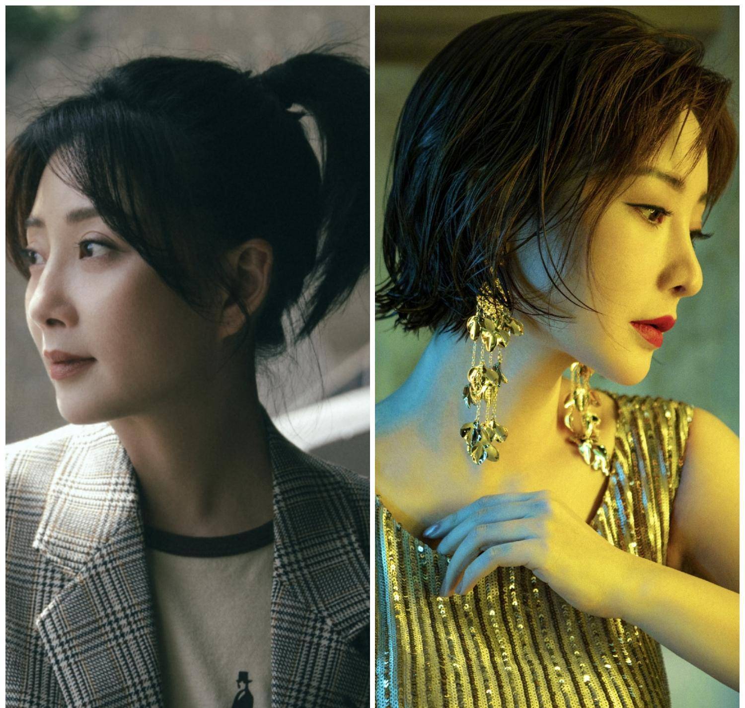 大码西装配牛仔裤,扎着小辫侧面却像柳岩_款式_年龄_百褶