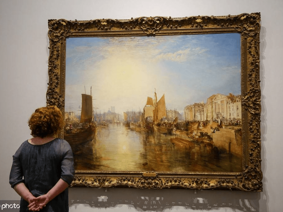 英国伦敦国家美术馆展出约瑟夫特纳油画作品