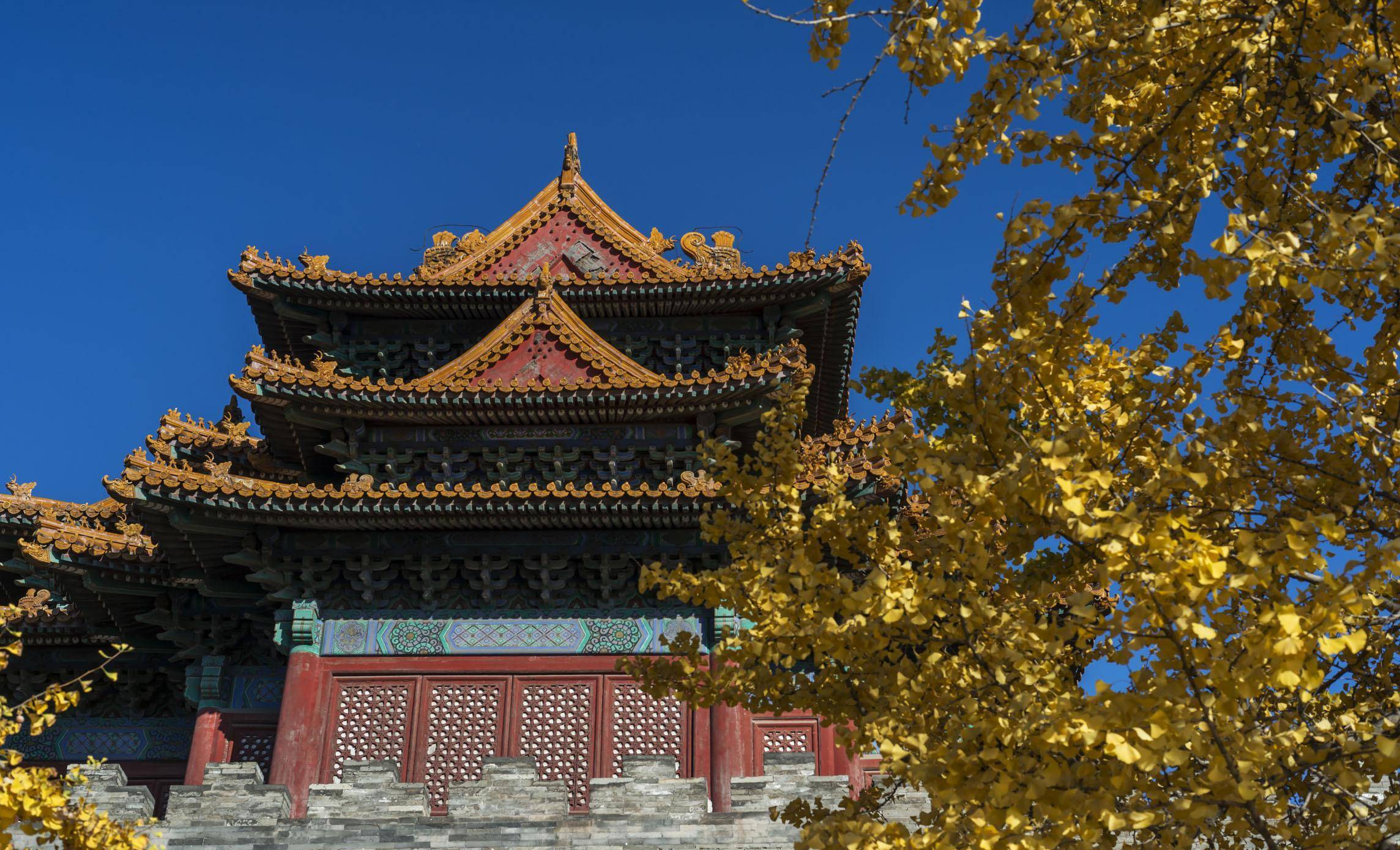 北京大觉寺航拍图片