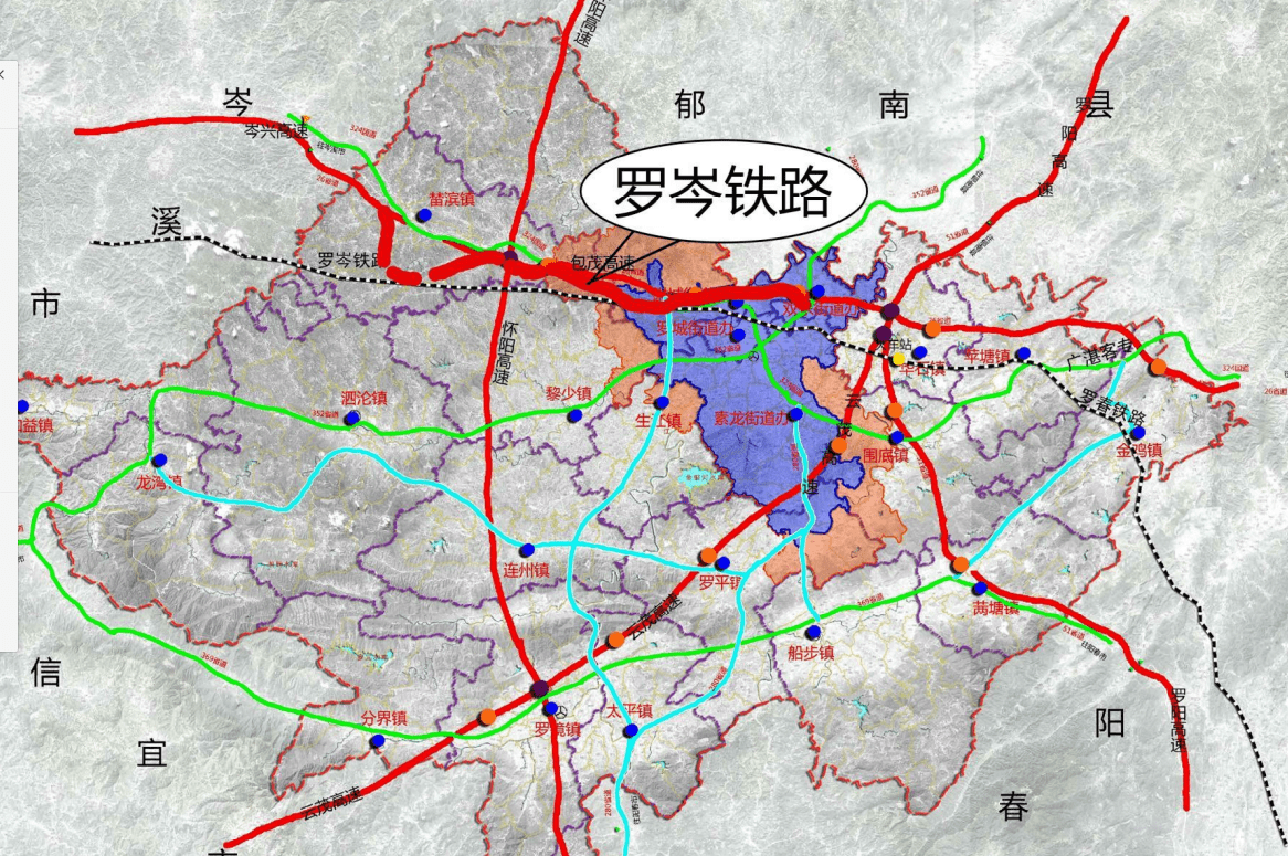 從規劃選址公示內容來看,羅定至岑溪鐵路項目線路基本確定,線路自春羅