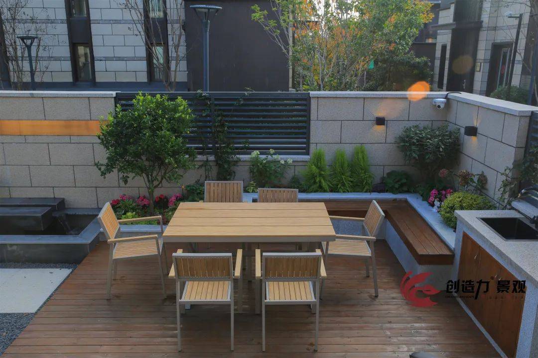 80平精致的休闲小院子,惬意居家的小生活——弘阳山卿_庭院_设计_风格