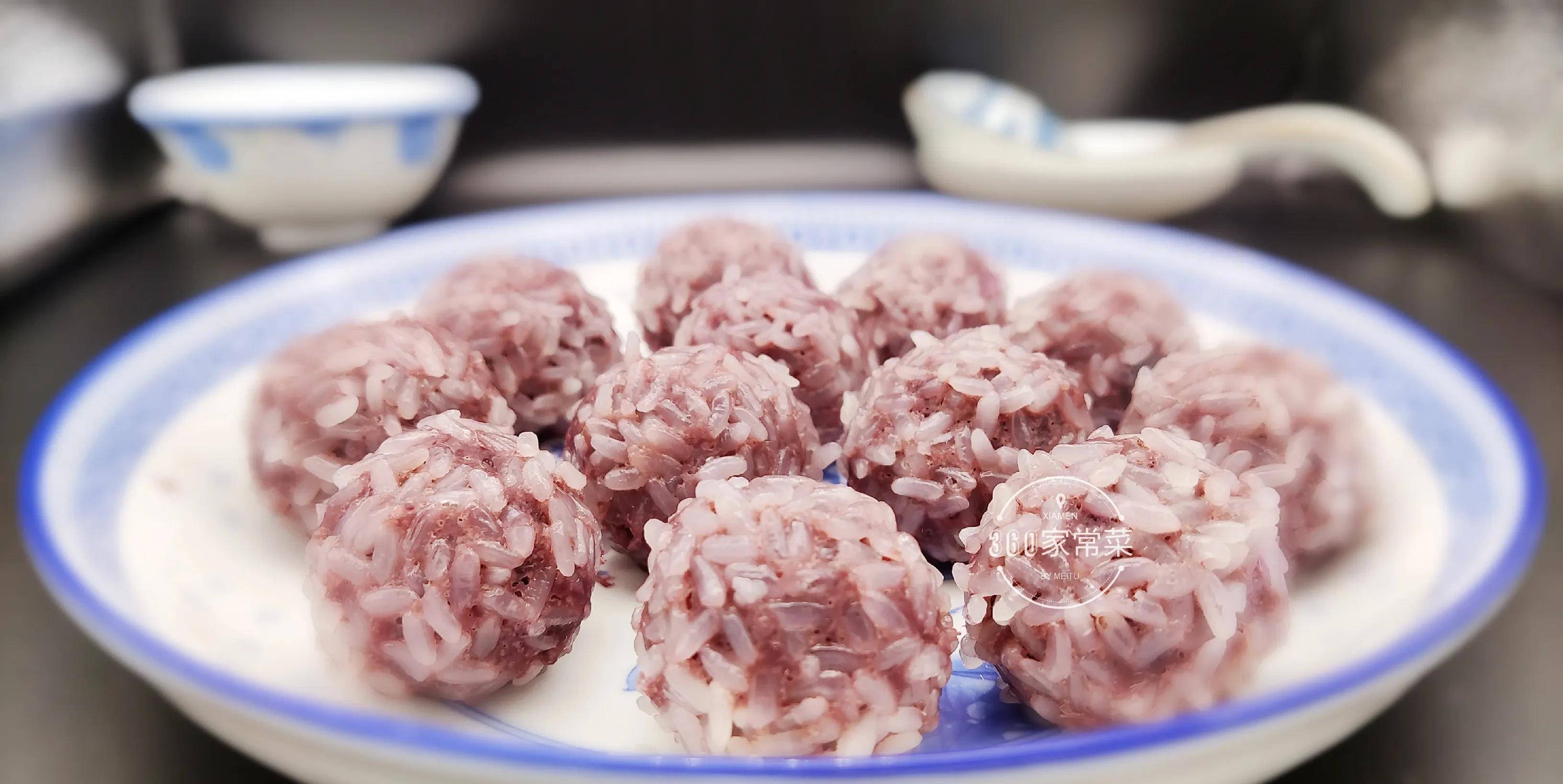 年夜饭必备甜点,糯米紫薯圆子,寓意来年紫气东来,祥瑞降临