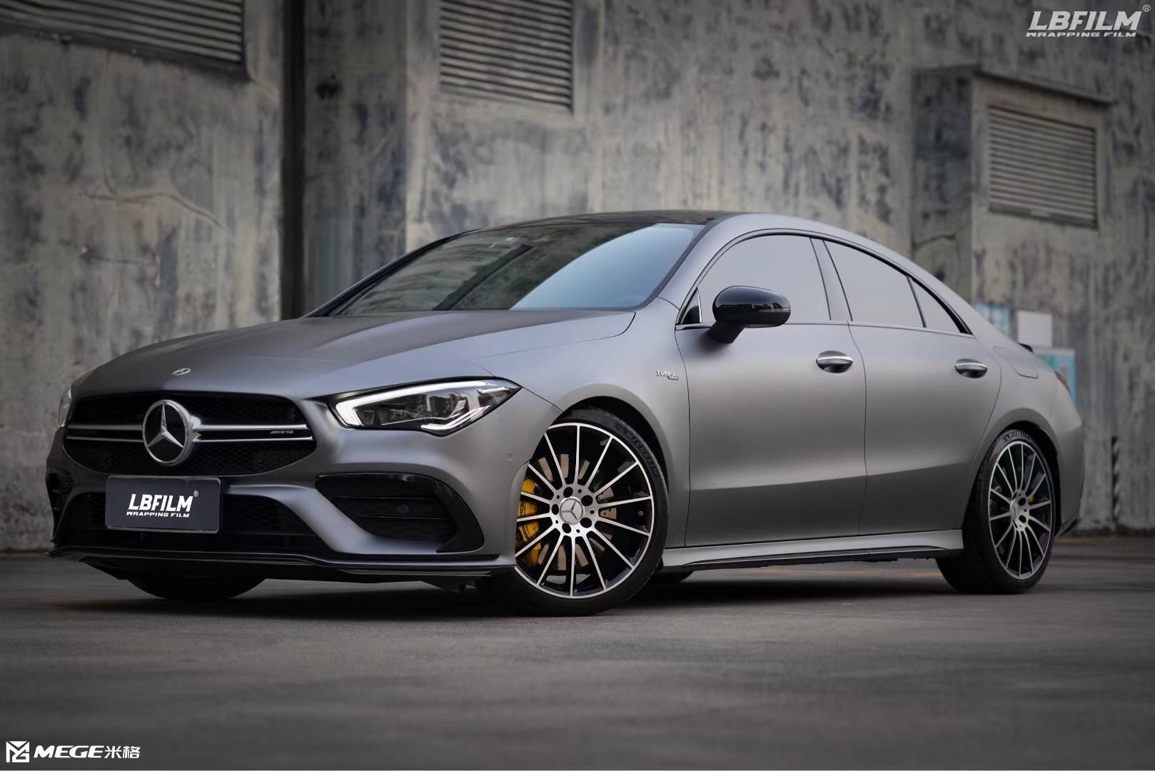 奔驰cla35-lb改色膜原厂漆山灰,内敛又沉稳_搜狐汽车_搜狐网