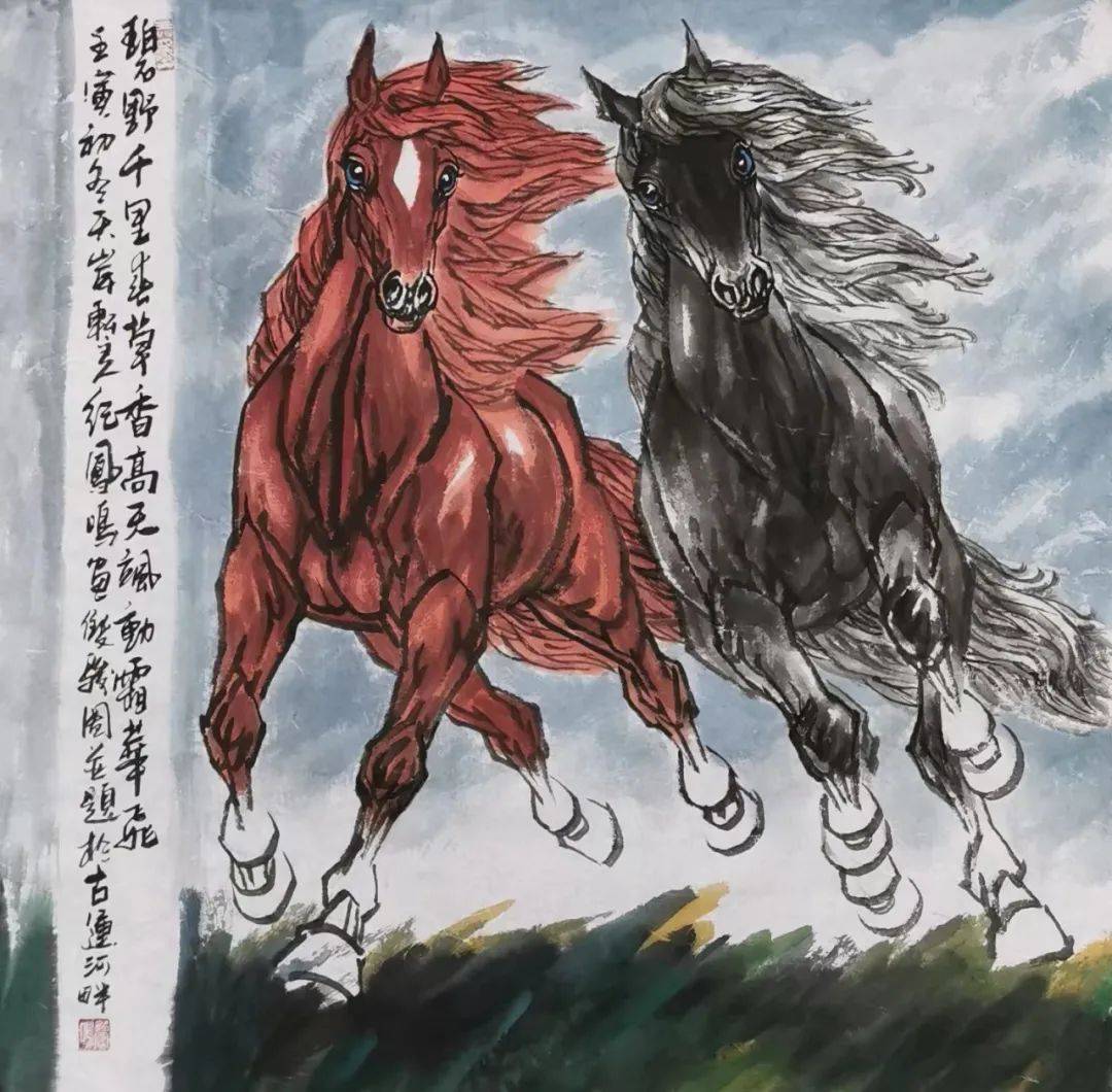 "燃情逐梦"画马名家纪凤鸣艺术作品赏析_中国_山东_美术家协会