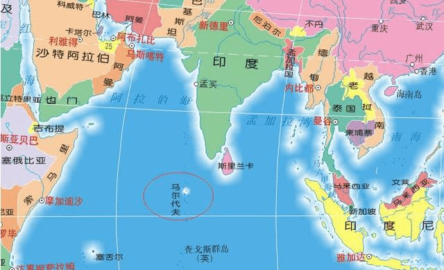 马尔代夫地理位置地图图片