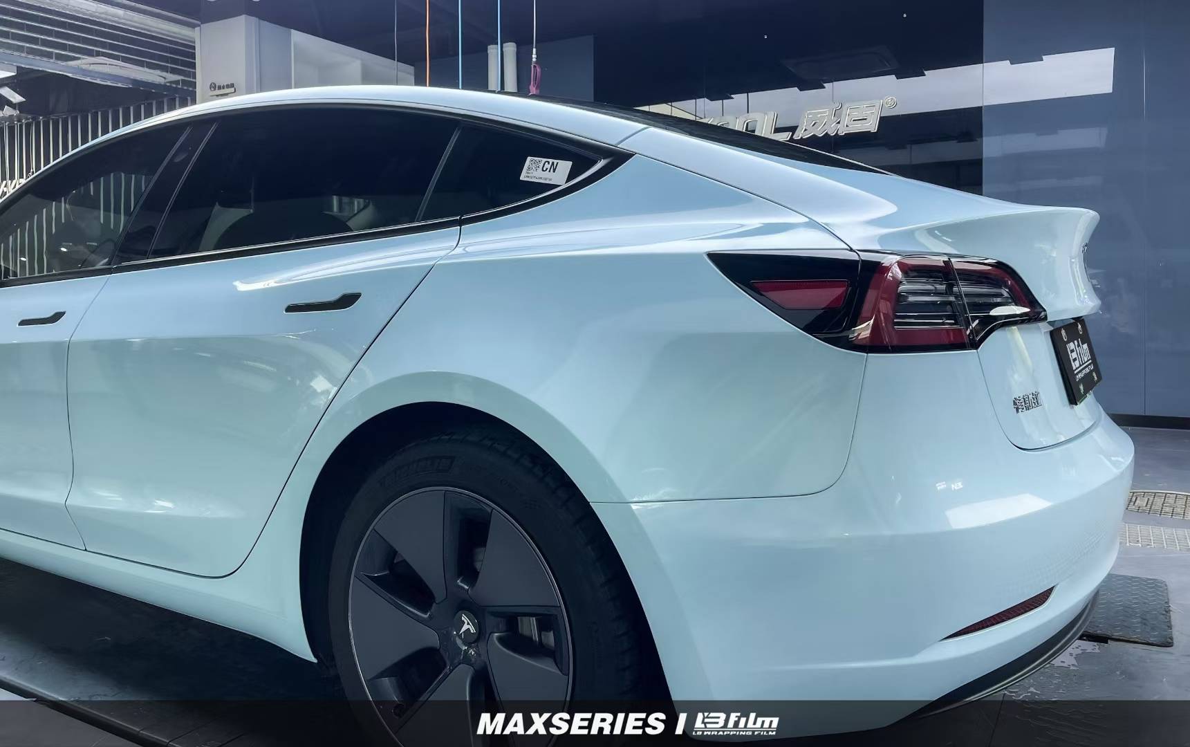 特斯拉model3-lb改色膜原厂漆冰川蓝,优雅豁达_paint_blue