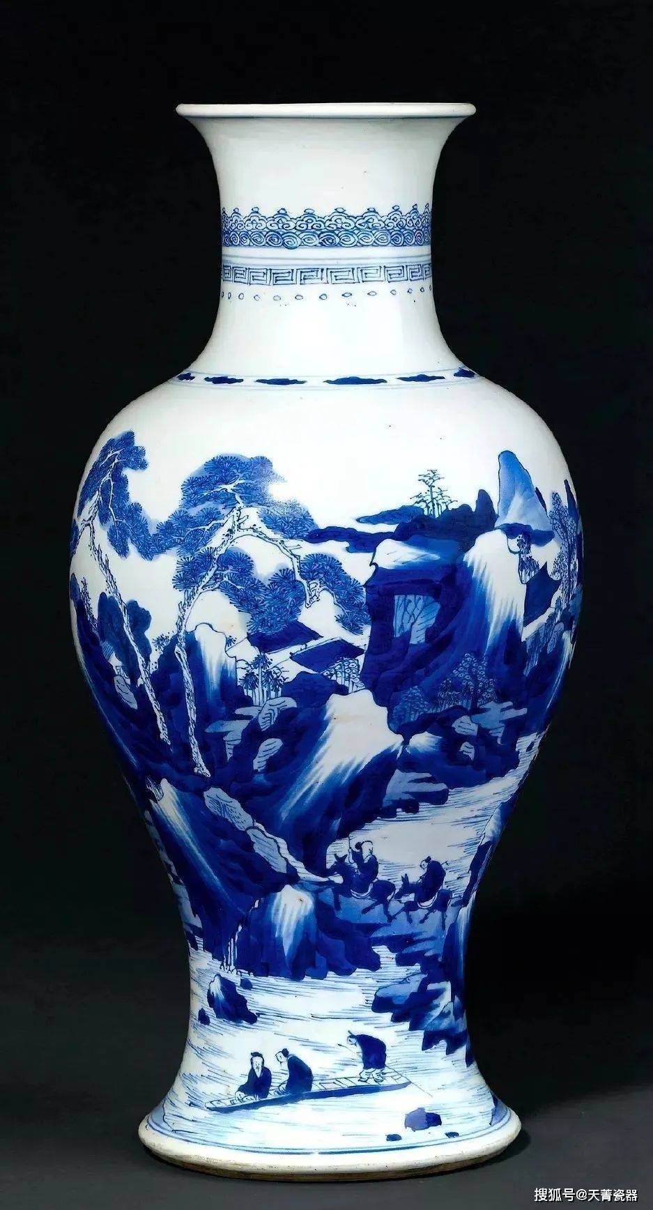 天菁瓷器: 在青花瓷上,邂逅山水画的意境之美,诸妙皆备!