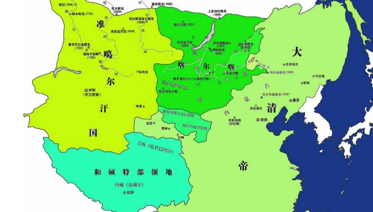 最终在1638年,喀尔喀蒙古三部前来臣服,建立臣属关系.