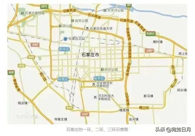 1公里,这里是石家庄主城区的核心区域,也是人们默认形成的一环线路