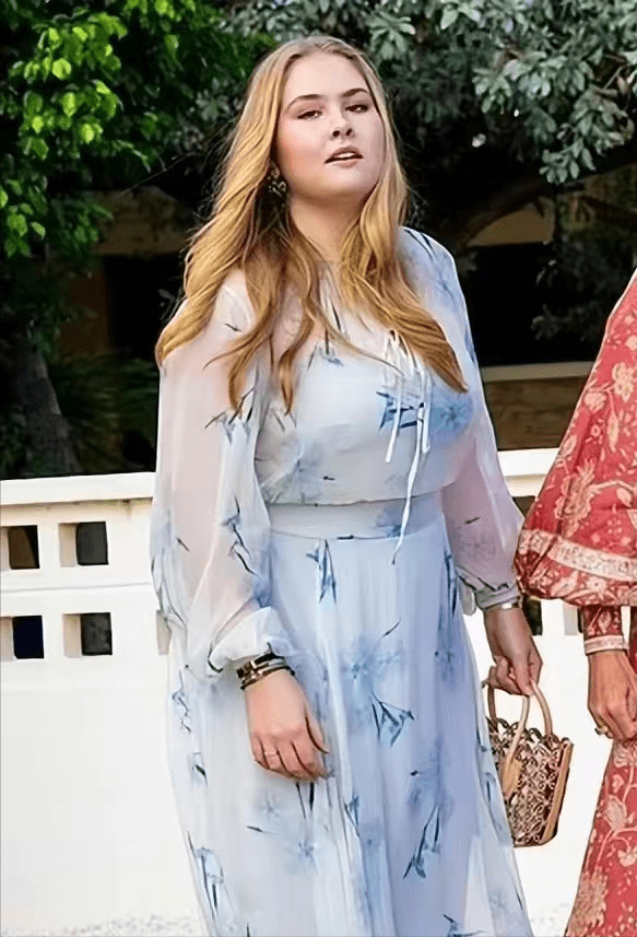 150斤身材穿雪纺裙有超模范,胖得大气_公主_风格_凯瑟琳娜