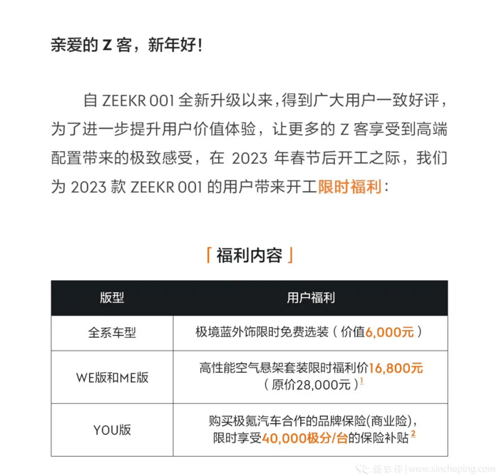 最高优惠1.72万，空悬6折购，2023款极氪001推出限时优惠_搜狐汽车_搜狐网