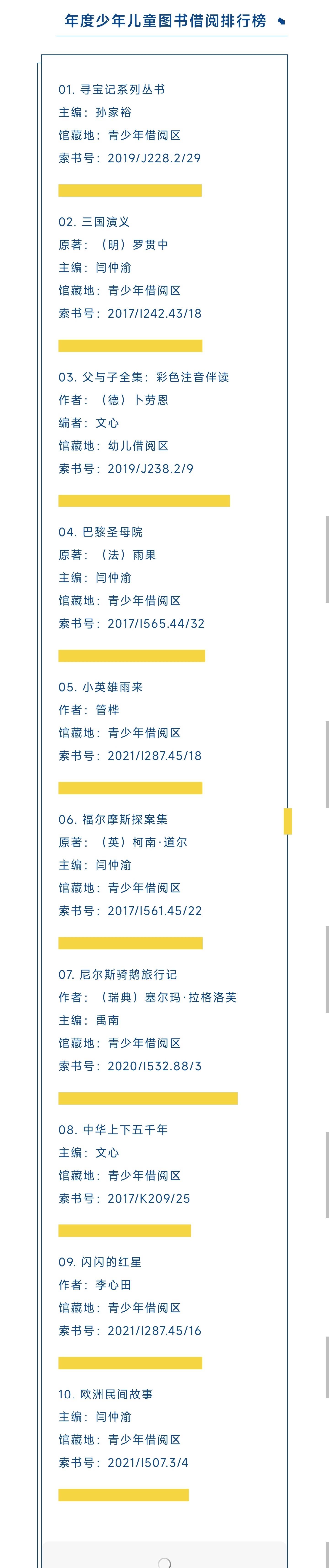 省图2022年中文图书借阅榜前十名出炉，详情请戳