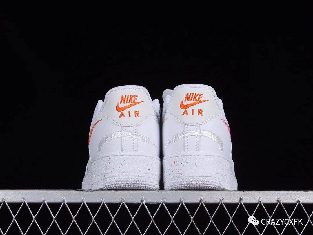 耐克nike air force 1 just do it leap high 彩色刺绣空军一号低帮