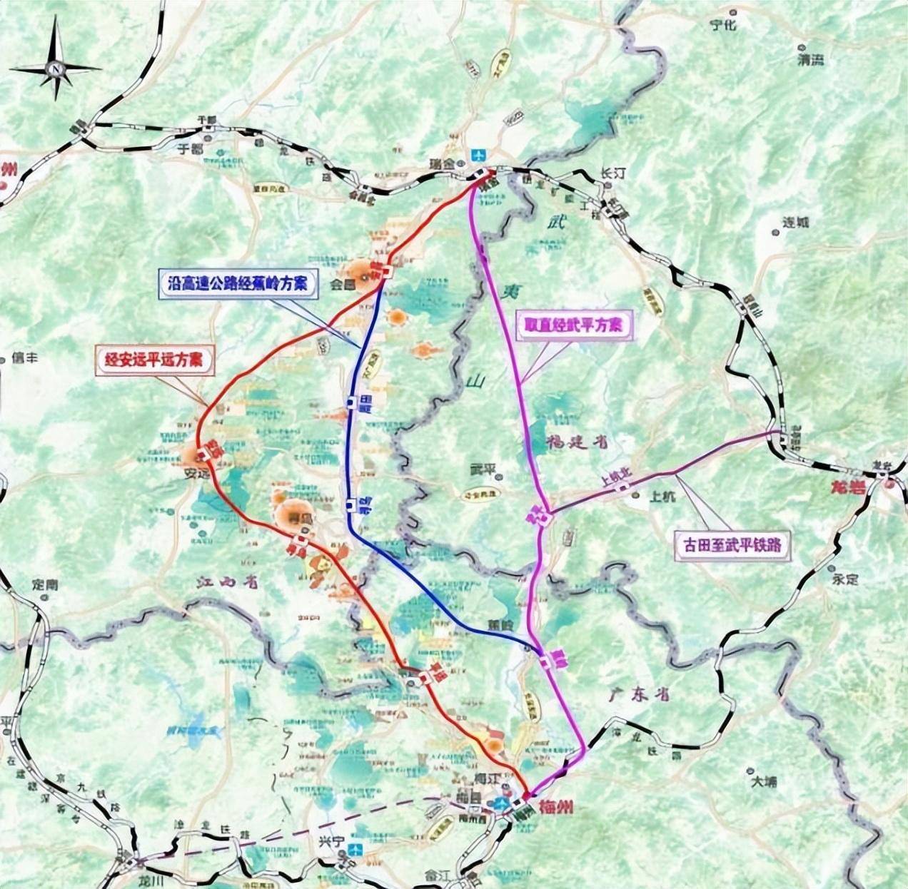 广东平远高铁规划图图片